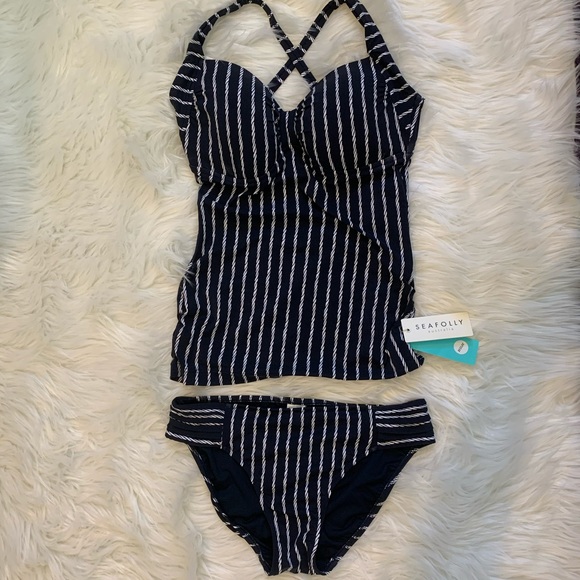 Seafolly Other - Seafolly Australia Tankini Swimsuit. Blue/White